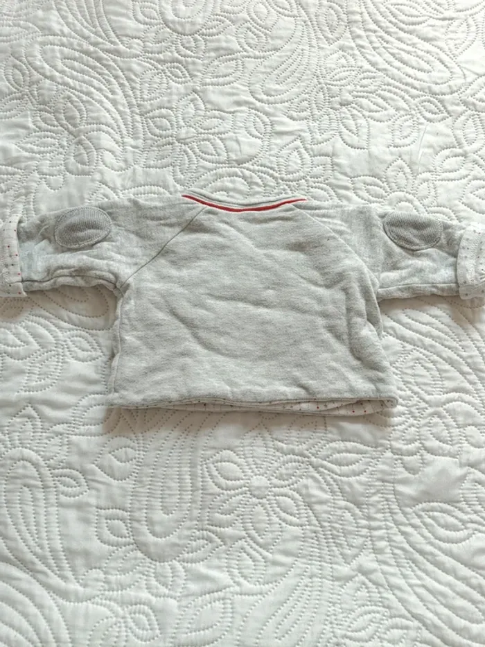 Ensemble grenouillère et gilet Petit Bateau 1 mois - photo numéro 7