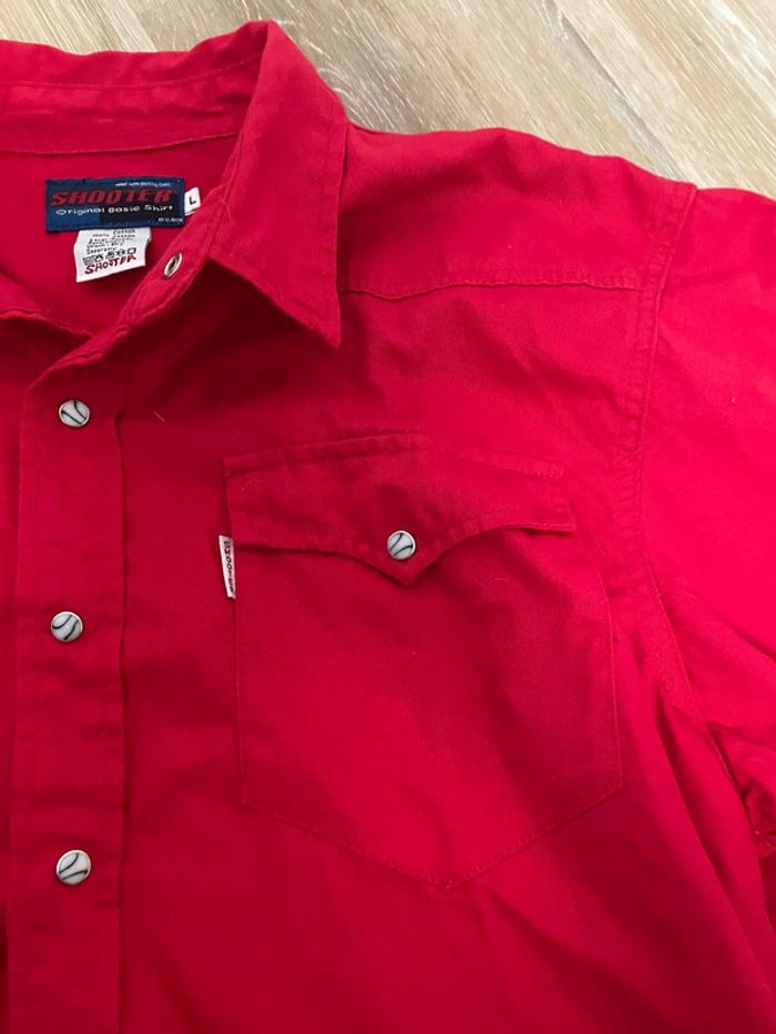Chemise rouge vintage Shooter - photo numéro 3
