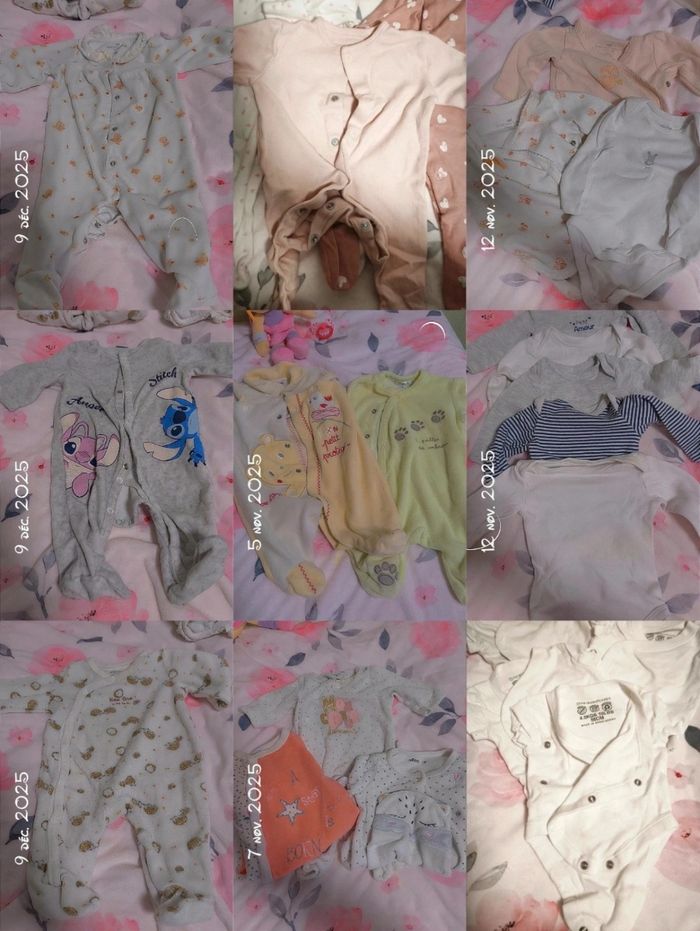 Lot bebe fille 1 mois
