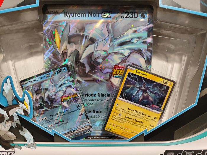 Lot des 3 cartes promo - coffret pokémon Kyurem noir ex FR - photo numéro 2