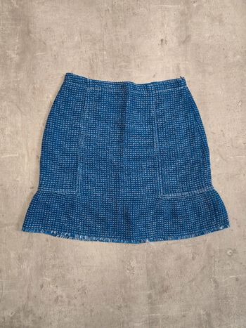 Jupe Sandro bleue tweed chic taille 40 L élégante tendance