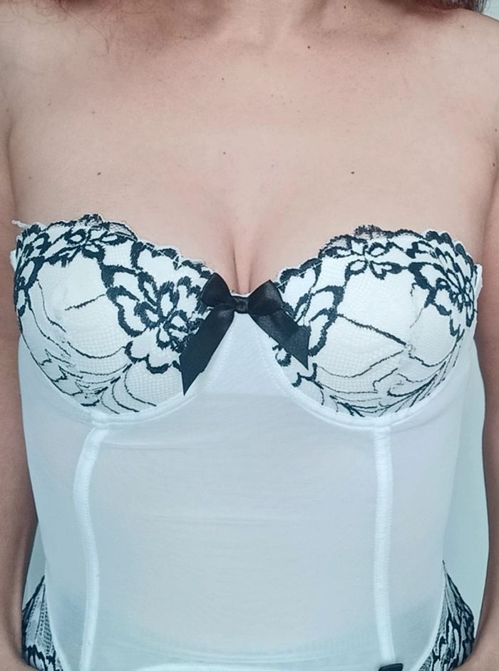 Bustier guepiere lingerie avec jarretieres 90b - photo numéro 3