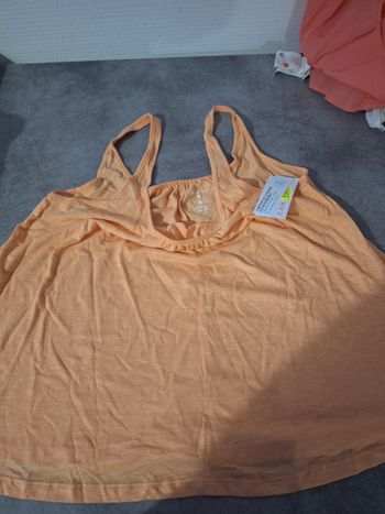 Top abricot à bretelles camaïeu neuf taille M