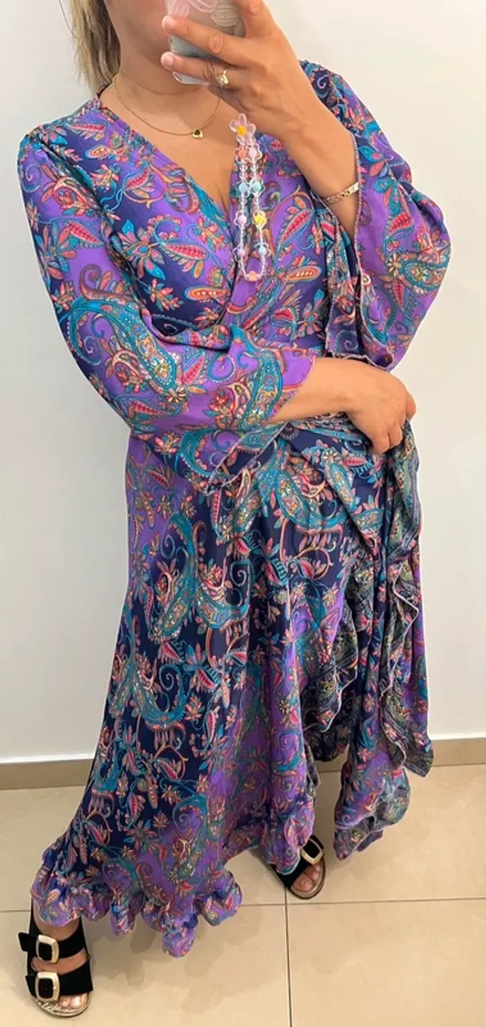 Robe Longue Bohème  En Soie - photo numéro 3