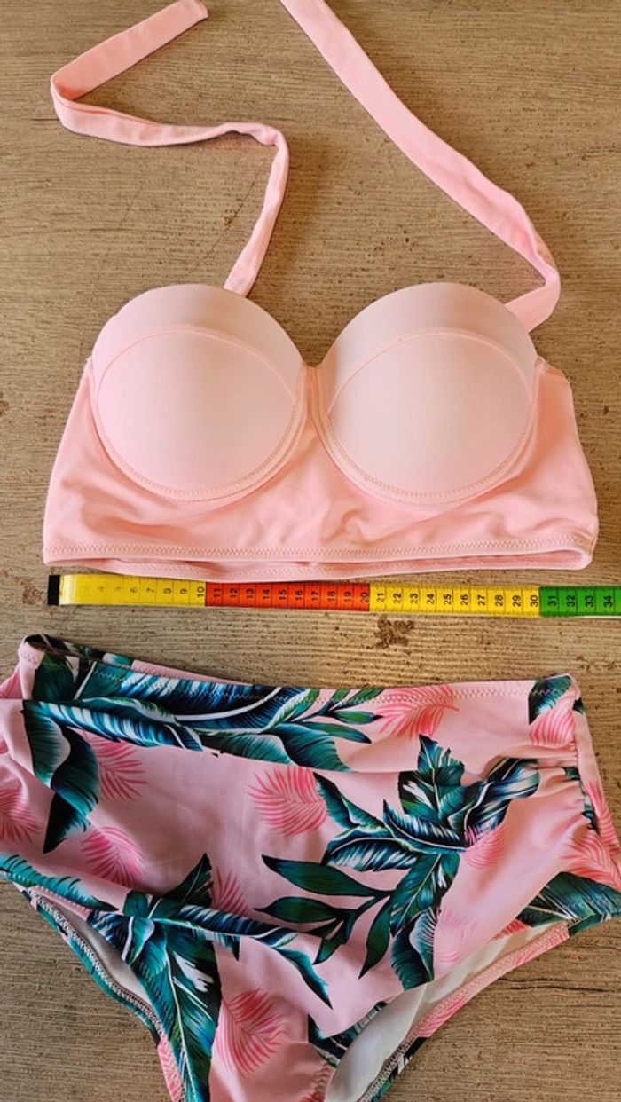 Joli maillot 2 pièces rose, excellent état, S - photo numéro 7