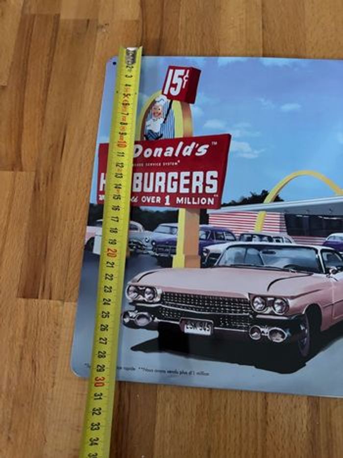 Plaque metal émaillée McDonald’s - photo numéro 2