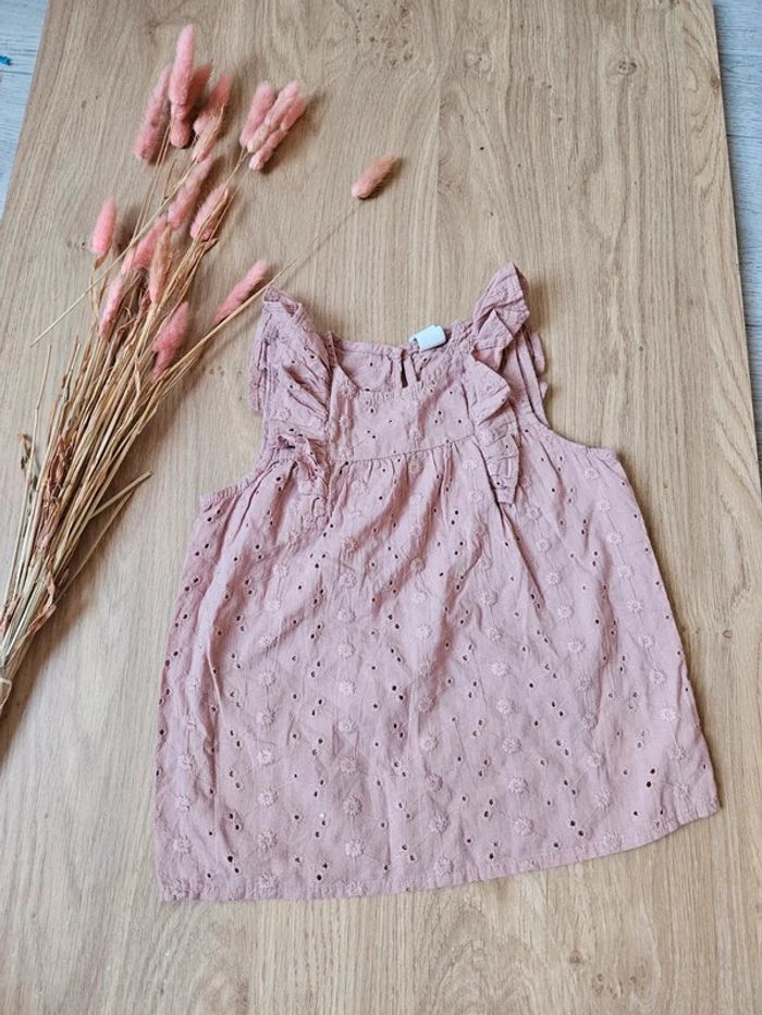 Blouse sans manches vieux rose h&m 3 ans - photo numéro 3