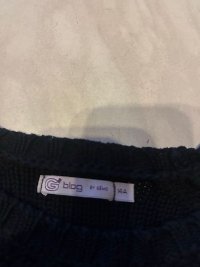 Pull fille noir - photo numéro 2