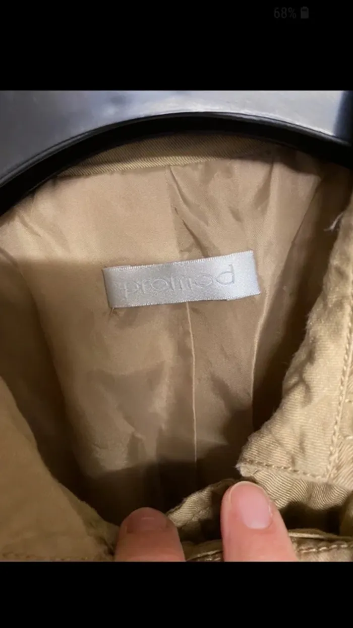 Trench-coat caban veste manteau beige promod 38/40 - photo numéro 4