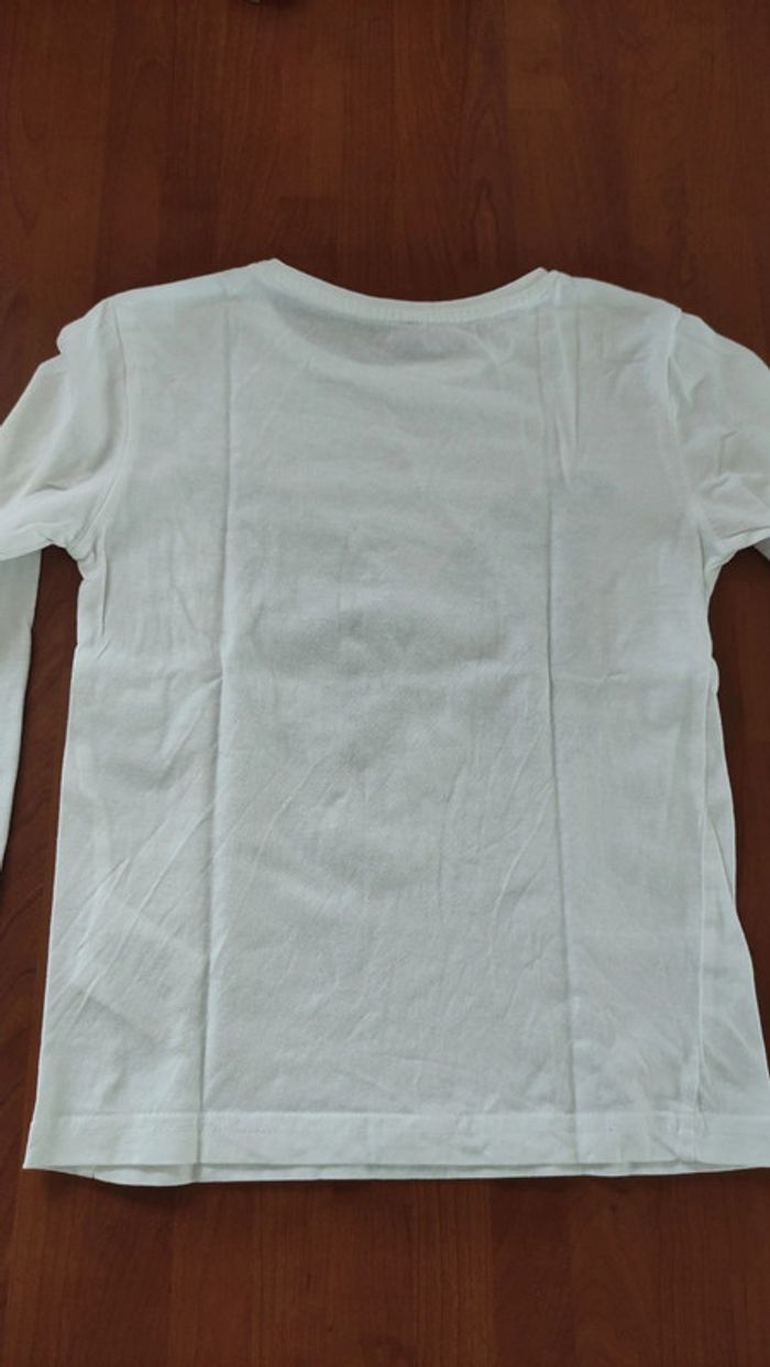 Tee shirt blanc motif papillon Gémo 8 ans - photo numéro 5