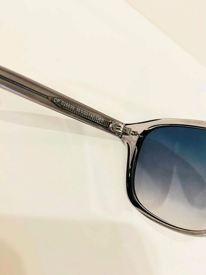 Lunette de soleil mixte grise transparente verres bleus dégradés UV protection catégorie 2 - photo numéro 6
