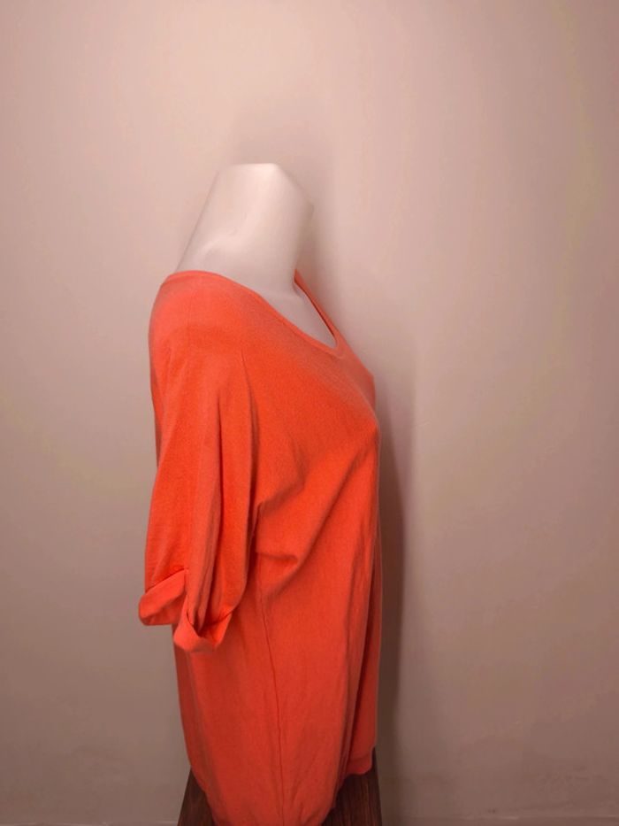 Blouse Eric Bompard Femme Cachemire Taille XL Orange - photo numéro 3
