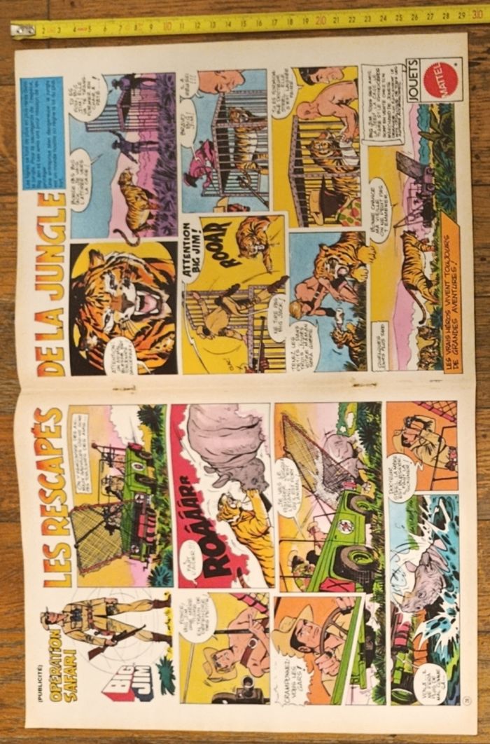 Ancien poster Big Jim 1977 les rescapés de la jungle vintage - photo numéro 3