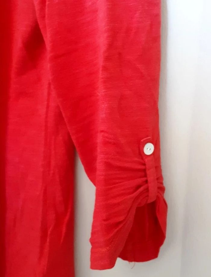 T-shirt col tunisien et manches 3/4 - Taille S - photo numéro 2