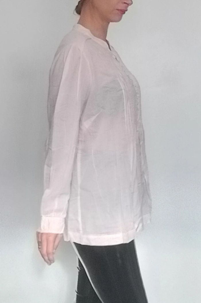 Chemisier brodé rose pâle taille 42/44 - photo numéro 7