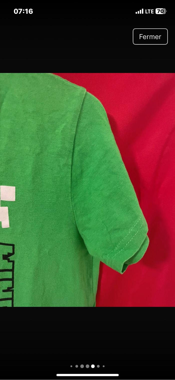 T shirt enfant mine craft - photo numéro 6
