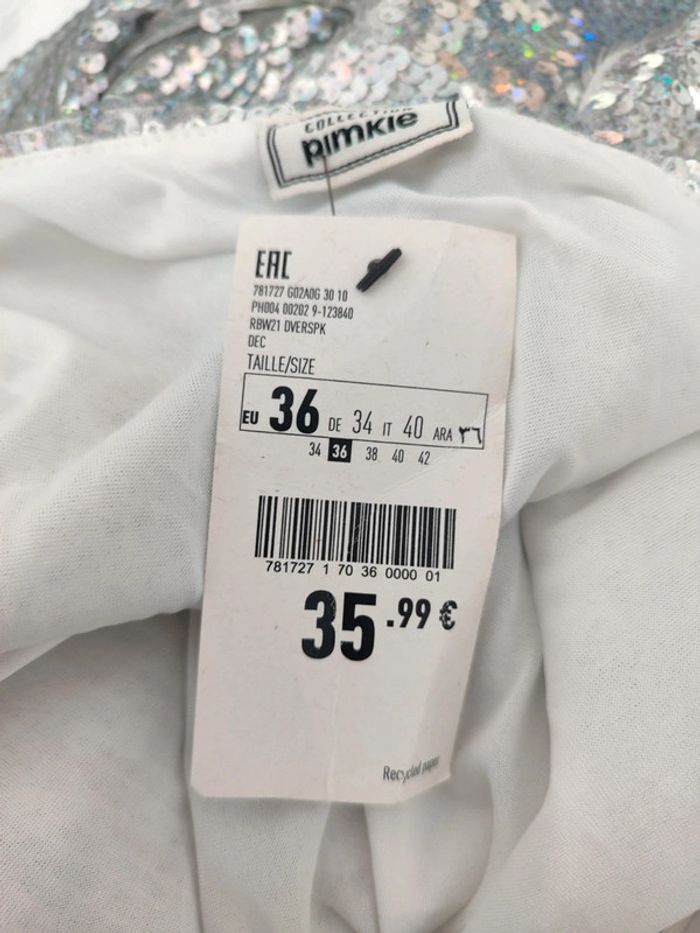 Robe asymétrique a sequins brillants - photo numéro 4