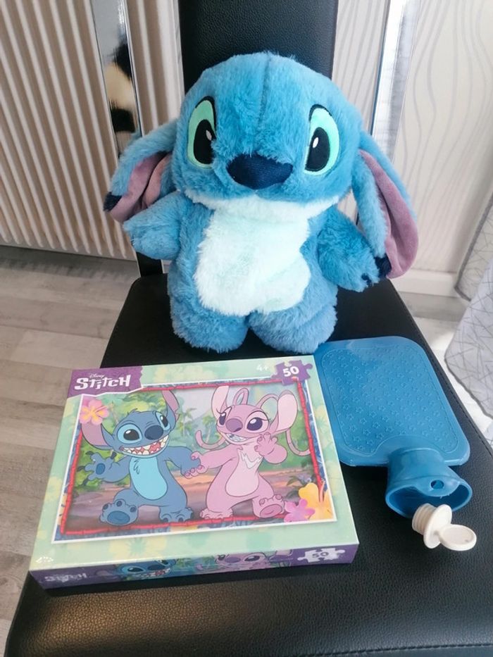 Ensemble peluche bouillotte Stitch et puzzle Stitch Angel 🧩