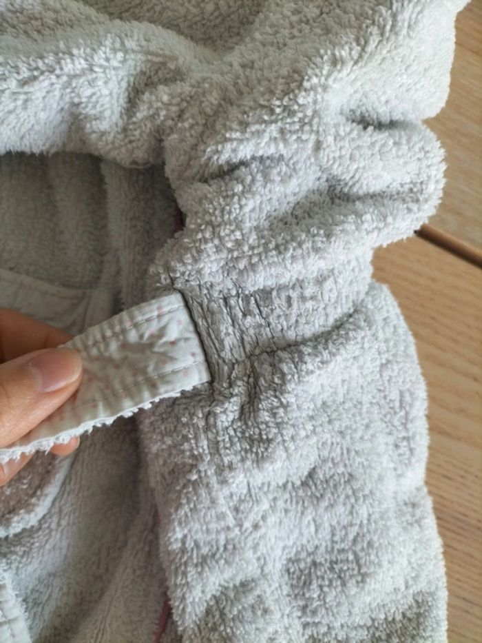 Peignoir sortie de bain 2ans carré blanc - photo numéro 6