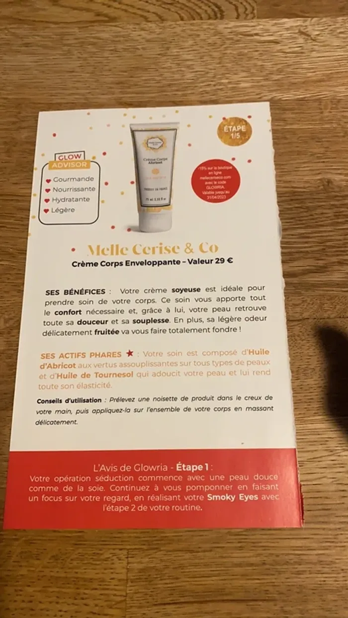 Crème corps abricot melle cerise and co - photo numéro 3