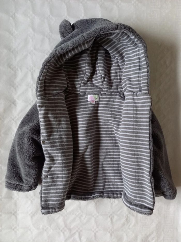 Manteau/veste gris bébé 18 mois l'enfant do - photo numéro 3
