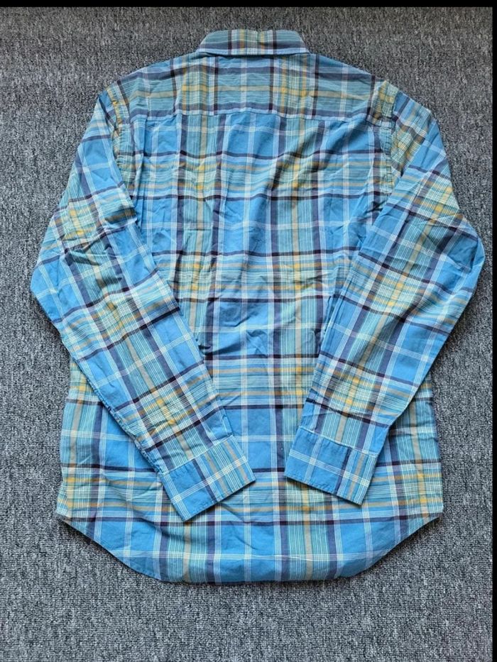 Chemise Tommy Hilfiger à Carreaux - Bleu & Jaune - Manches Longues - Taille M - New York Fit - photo numéro 10