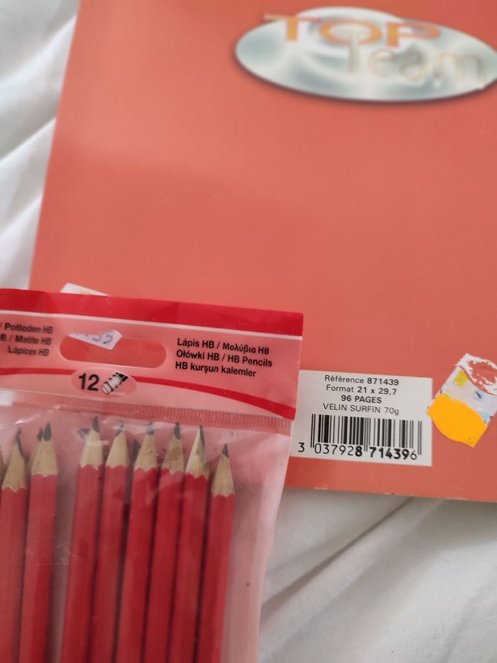 Lot scolaire avec cahier rouge - photo numéro 4