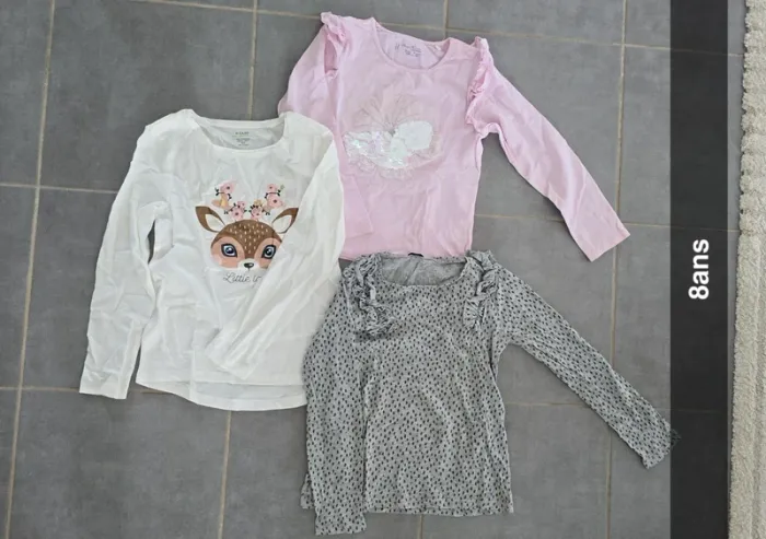 Lot de 3 tee shirt manches longues