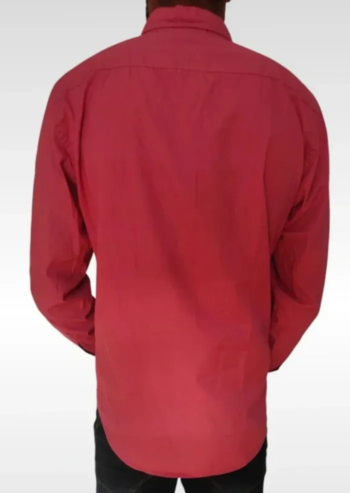 Chemise Tommy Hilfiger à pois rouge et blanc – manches longues – Taille M - photo numéro 3