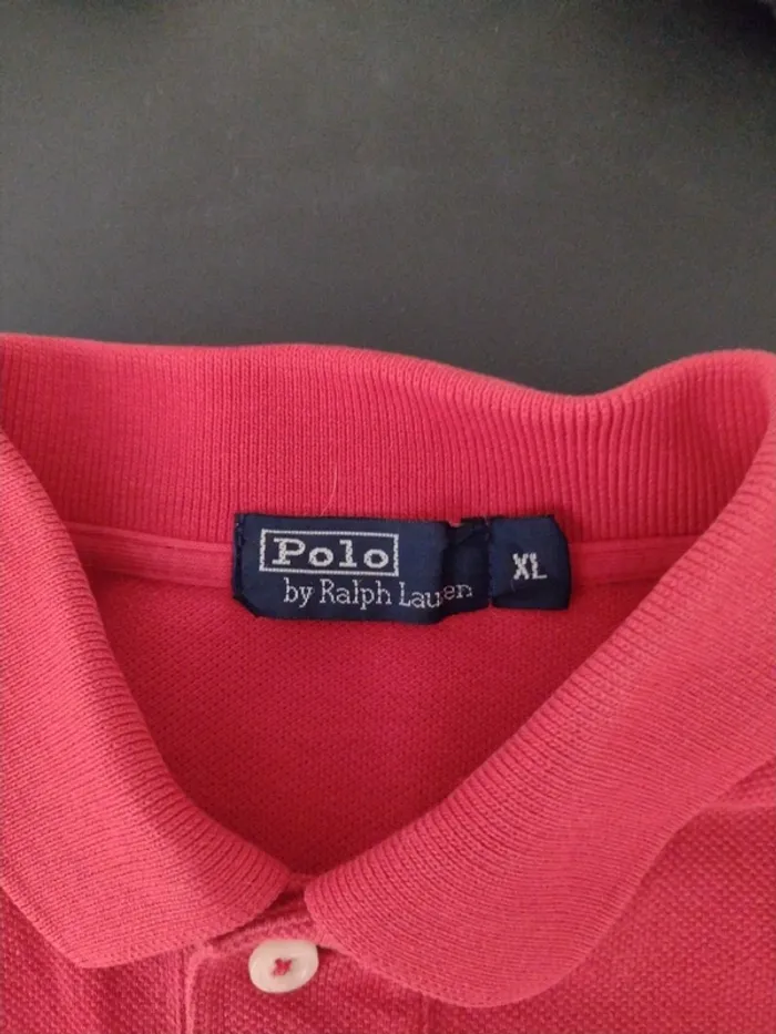 Polo Ralph Lauren rouge – taille estimée M – état satisfaisant - photo numéro 5