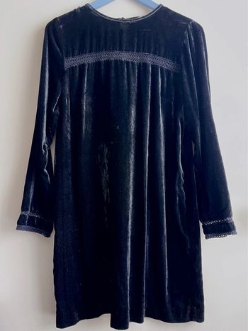 Robe manches longues en velours couleur bleu nuit Mademoiselle R de la redoute