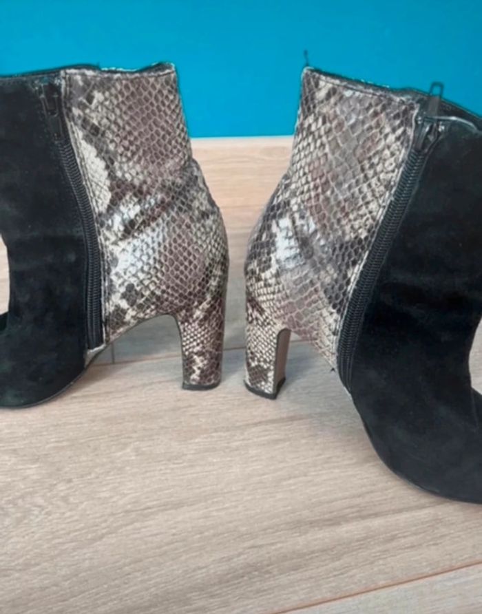 Bottines noires en daim Bocage - photo numéro 2