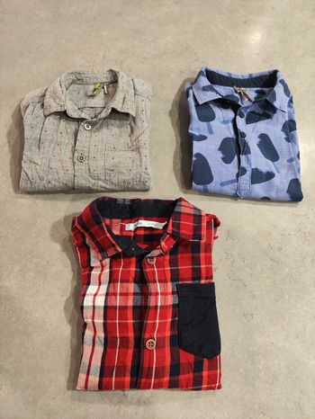 Lot de 3 chemises enfant garçon – 5 ans