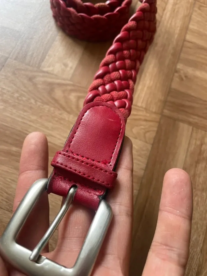 Ceinture en cuir synthétique rouge Burton - photo numéro 2