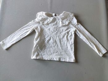 Tee shirt manches longues blanc Kiabi 5 ans