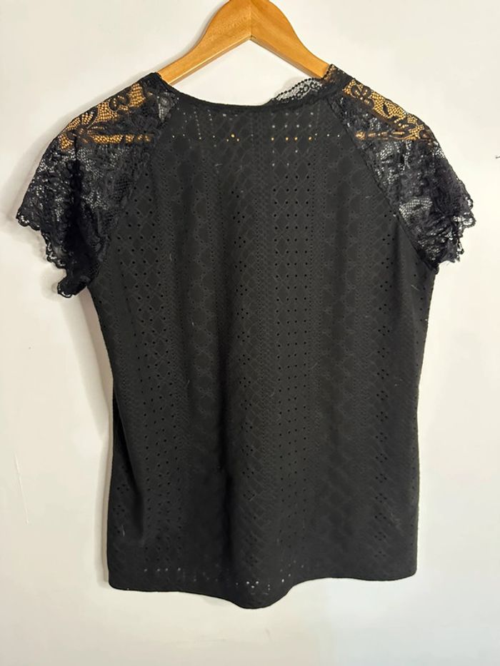 T shirt noir col V taille 40 - photo numéro 2