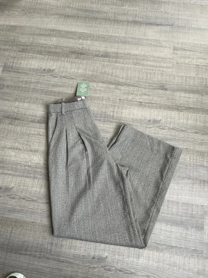 Pantalon large taille haute