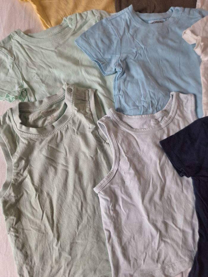 Lot de 12 tee-shirts manches courtes, 18 mois - photo numéro 2