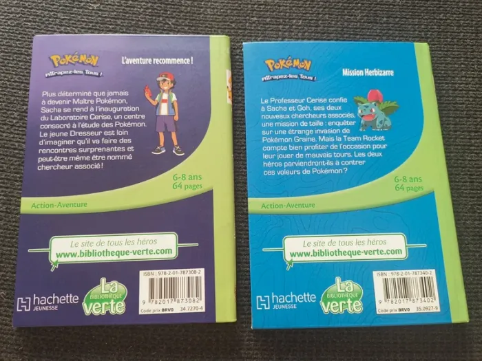 Lot 2 tomes livre pokemon la série bibliothèque verte - photo numéro 2