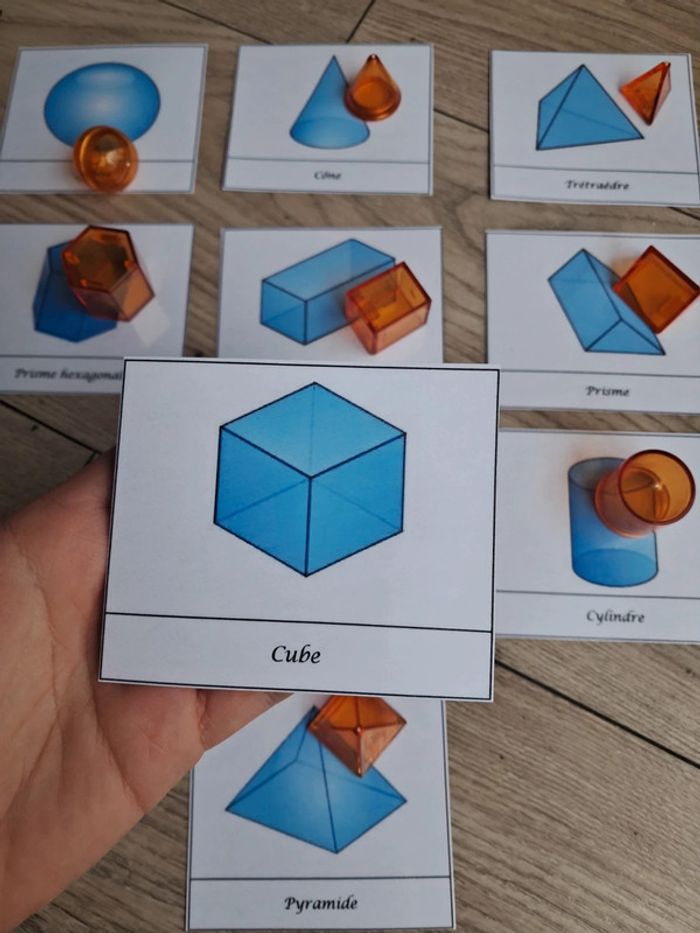 Cartes nomenclature + volumes solides géométrie - photo numéro 4