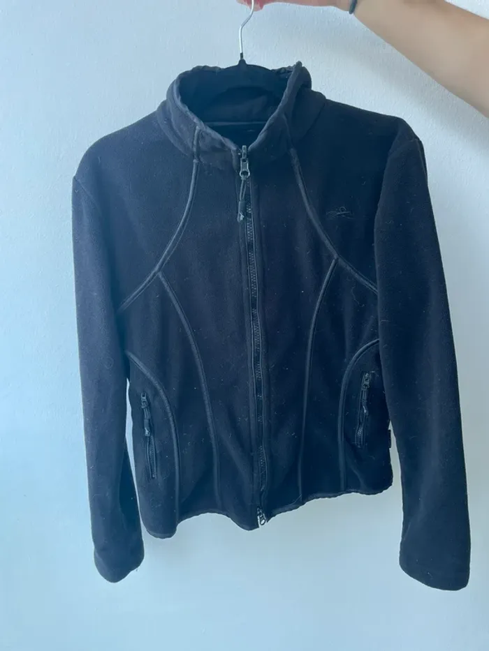 Veste polaire noire équitation équitheme