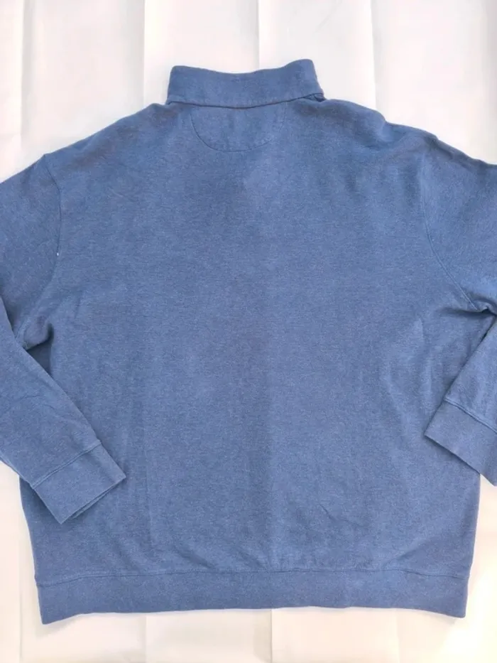 Pull 1/4 zippé Ralph Lauren Polo taille XXL excellent état bleu avec logo - photo numéro 8