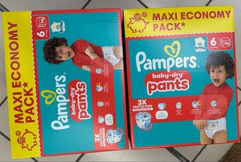 Couche pampers baby dry pants taille 6