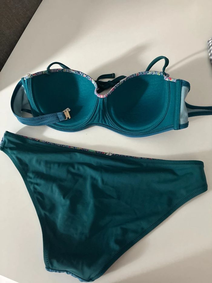 Ensemble maillot de bain bleu canard - photo numéro 2