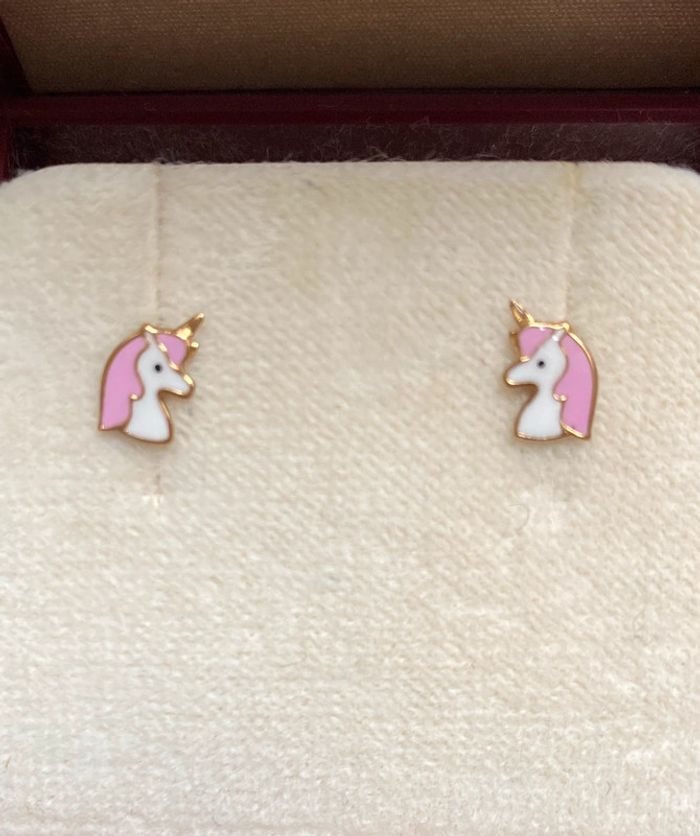 Boucles d’oreilles licorne 9 carats - photo numéro 2