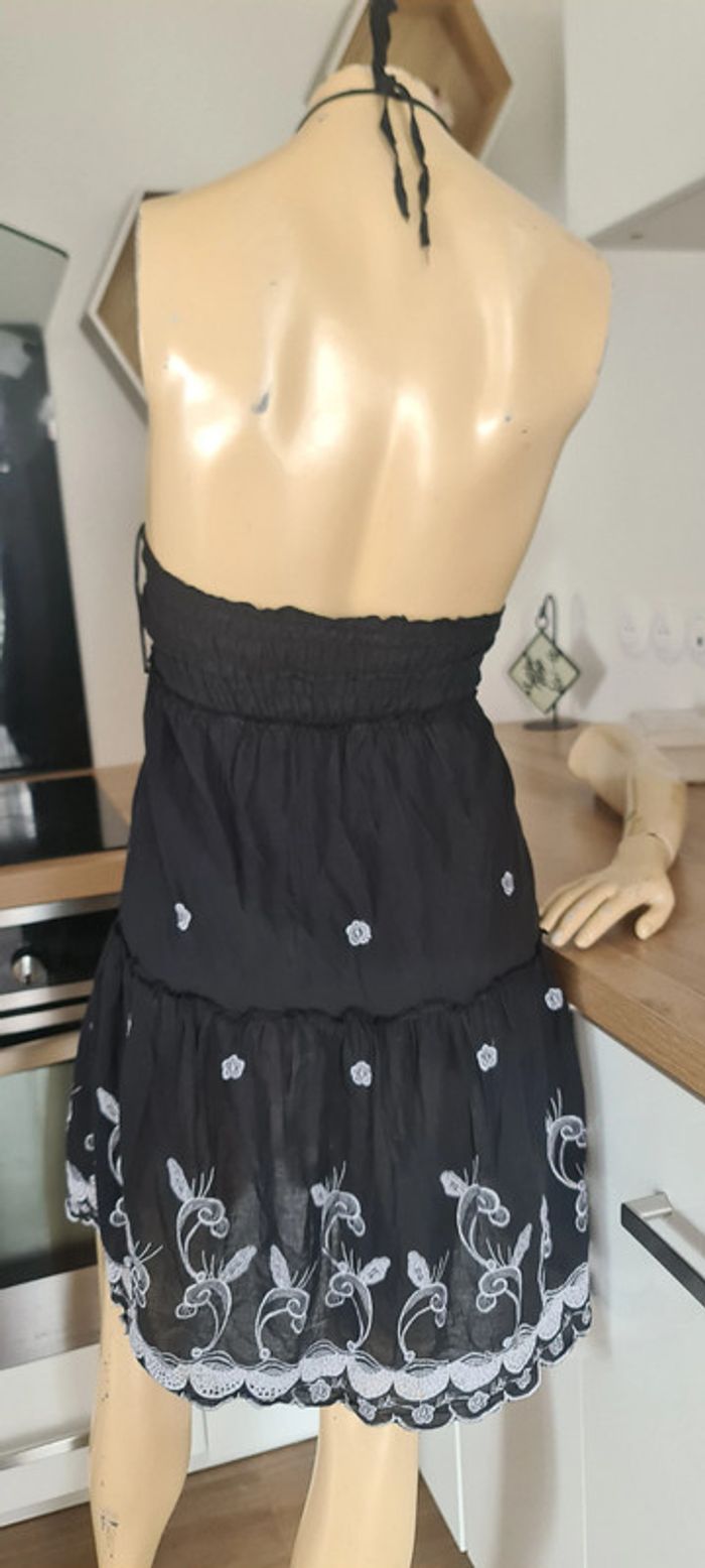 tres jolie robe d ete noir et blanche taille 36 avec doublure - photo numéro 4