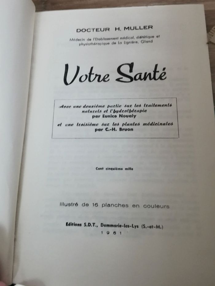 Livre ancien 1961 votre santé - photo numéro 2