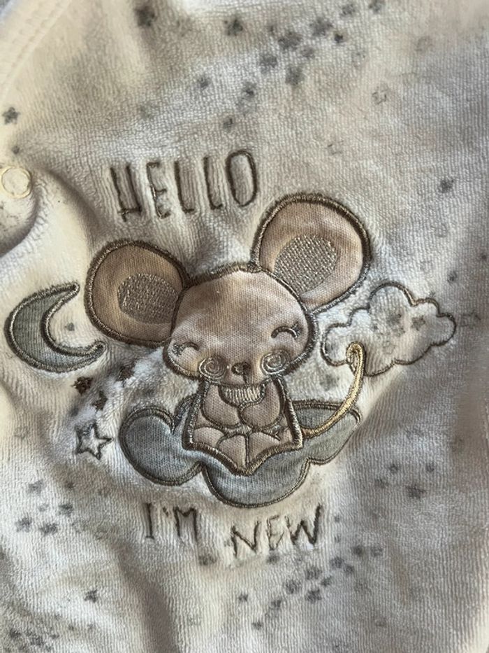Pyjama blanc souris 6 mois primark - photo numéro 2