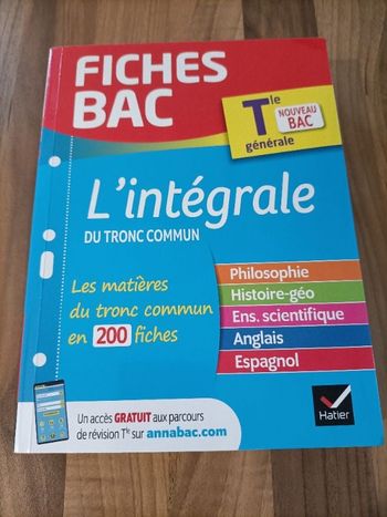 Fiche révision bac tronc commun neuf