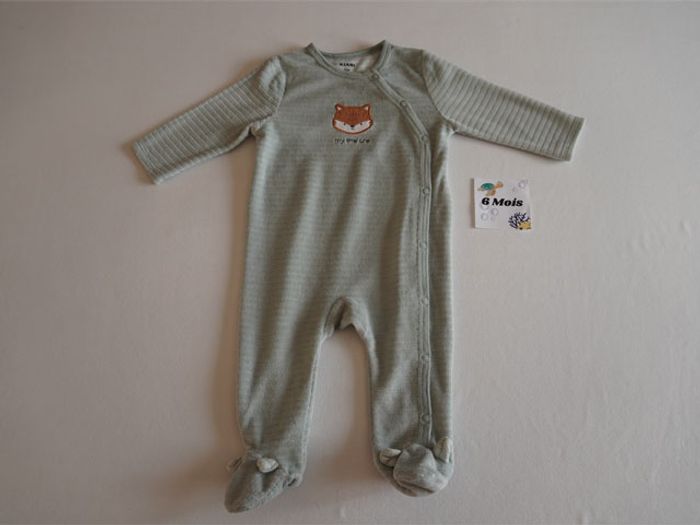 Lot n°2 de 3 Pyjamas velours Kiabi en 6 mois - photo numéro 3